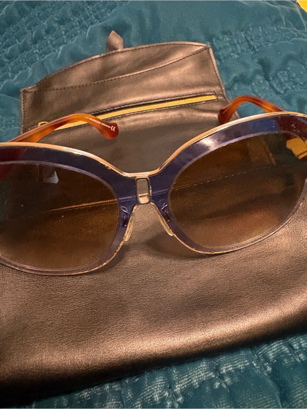 Balenciaga Women's Oversized Sunglasses - Blue Gradient Lenses/preowned